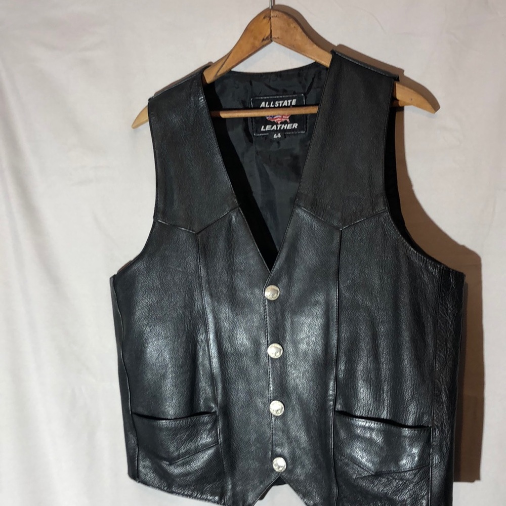 Black Leather Vest